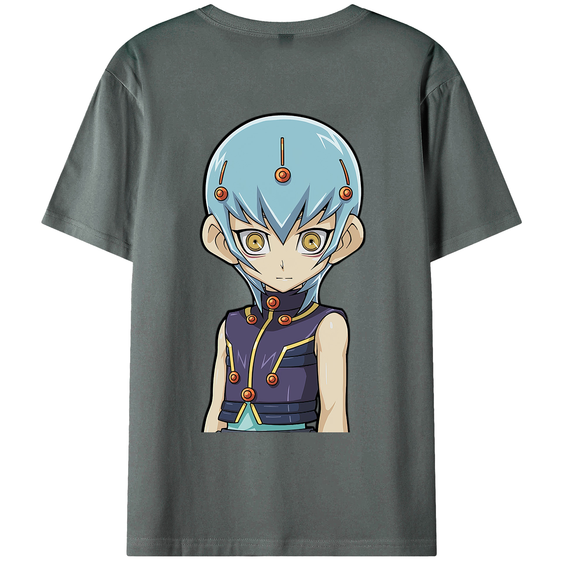 （画像用） 遊☆戯☆王 Yu-Gi-Oh! 綿100％ メンズ半袖Tシャツ（バックプリント） 通気性
